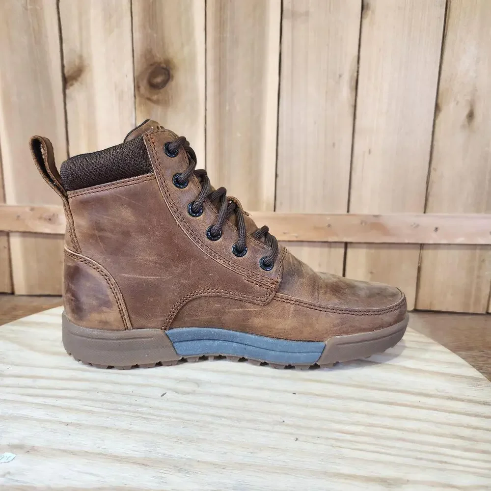 Lems Boulder Summit WP Boots Womens 6 Brown Leather Waterproof Hiking Combat